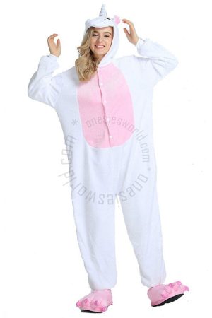 White Pink Unicorn Onesie