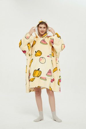 Hoodie Oversized Hugger - Fruit & Veggies