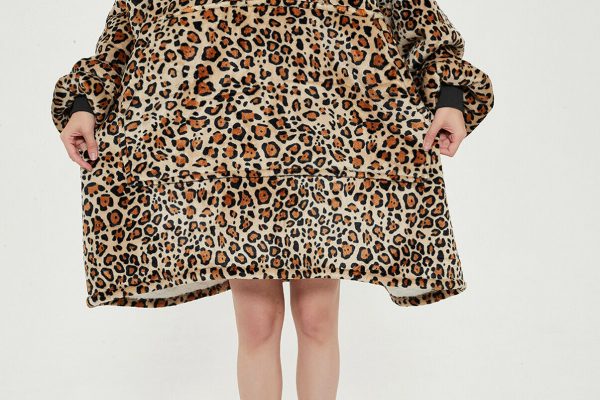 Hoodie Oversized Hugger - Leopard Print