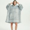 Hoodie Oversized Hugger - Polka Dot Blue & Grey