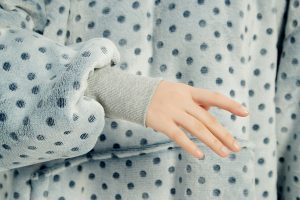 Hoodie Oversized Hugger - Polka Dot Blue & Grey