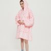 Hoodie Oversized Hugger - Polka Dot Pink